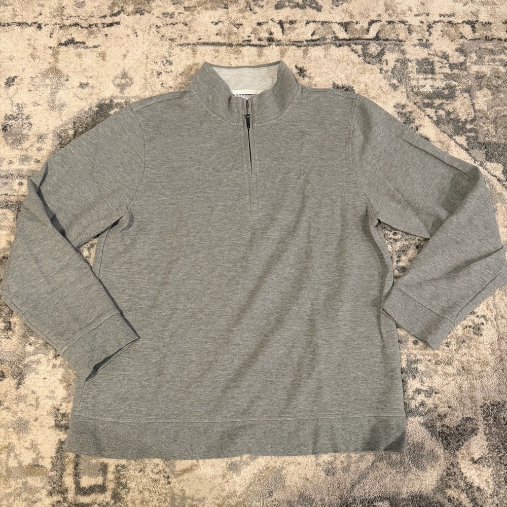Brooks Brothers Men's Zip-Up Sweater in Gray